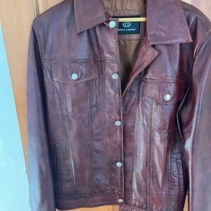 Burgundy Leather Jacket